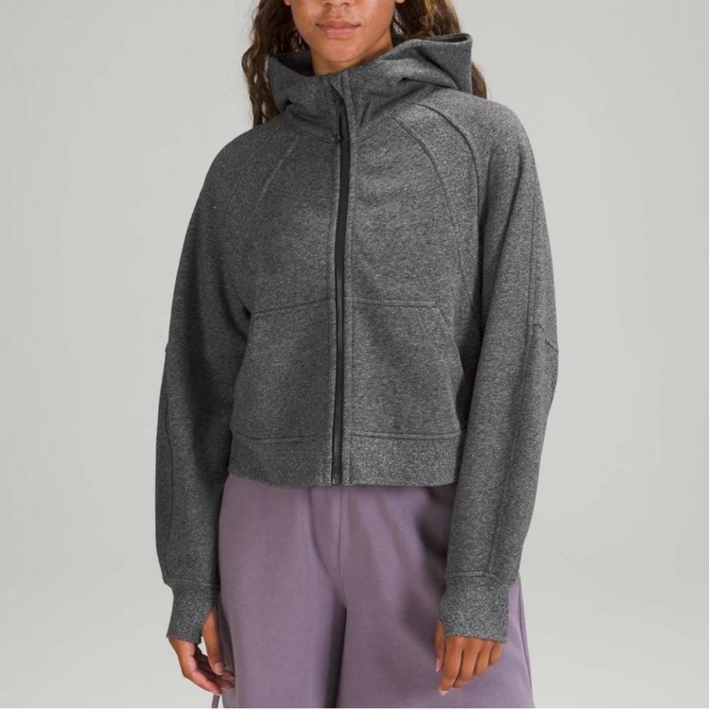 Lululemon Scuba Oversized Full Zip, Heathered Speckled Black, Xs/s, NWT